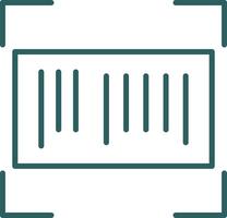 Barcode Line Gradient Round Corner Icon vector