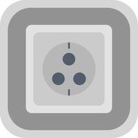 Wall Socket Flat Round Corner Icon vector