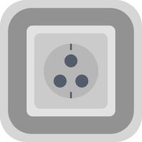 Wall Socket Flat Round Corner Icon vector