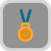 Achievement Flat Round Corner Icon vector