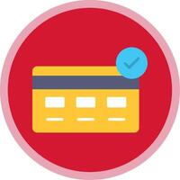 Payment Flat Multi Circle Icon vector
