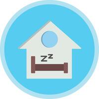 dormir plano multi circulo icono vector