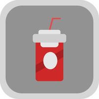 Soft drink Flat Round Corner Icon vector