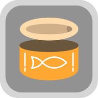 Canned Food Flat Round Corner Icon vector
