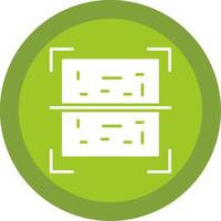 Qr Code Glyph Multi Circle Icon vector