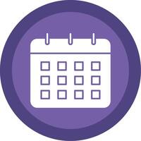 Calendar Glyph Multi Circle Icon vector