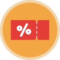 Coupon Flat Multi Circle Icon vector