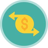 Money Transfer Flat Multi Circle Icon vector