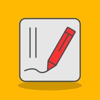 Edit Filled Shadow Icon vector