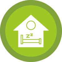 dormir glifo multi circulo icono vector