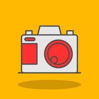 Photo Camera Filled Shadow Icon vector