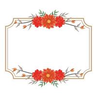 Decorative Floral Foliage Ornament for Wedding Invitation vector