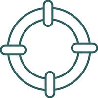 Goal Line Gradient Round Corner Icon vector