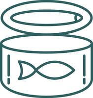 Canned Food Line Gradient Round Corner Icon vector