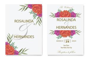 decorativo floral follaje ornamento para Boda invitación vector