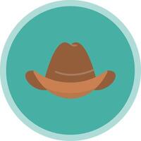 Hat Flat Multi Circle Icon vector