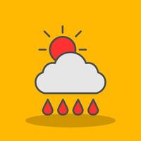 Morning,Rain Filled Shadow Icon vector