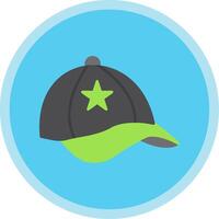 Cap Flat Multi Circle Icon vector