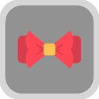 Bow Tie Flat Round Corner Icon vector