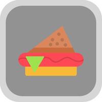 Sandwich Flat Round Corner Icon vector