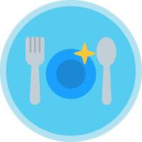 Crockery Flat Multi Circle Icon vector