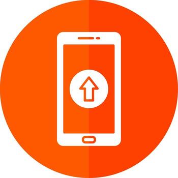 Upload Glyph Red Circle Icon vector