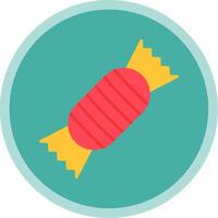 caramelo plano multi circulo icono vector