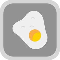 Eggs Flat Round Corner Icon vector