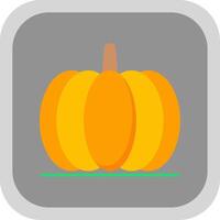 Pumpkin Flat Round Corner Icon vector