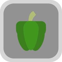 Capsicum Flat Round Corner Icon vector