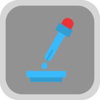 Pipette Flat Round Corner Icon vector