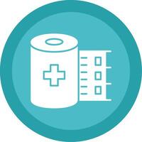 Bandage Roll Glyph Multi Circle Icon vector