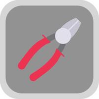 Wire Cutters Flat Round Corner Icon vector