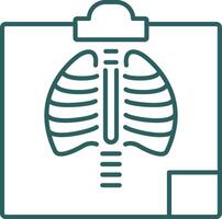 Radiology Line Gradient Round Corner Icon vector