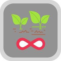 Sustainable Agriculture Flat Round Corner Icon vector