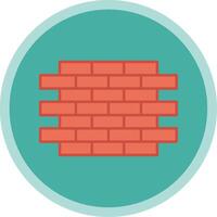 Brick Wall Flat Multi Circle Icon vector