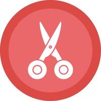 Scissors Glyph Multi Circle Icon vector