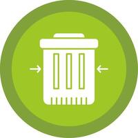Waste Reduction Glyph Multi Circle Icon vector