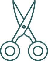 Scissors Line Gradient Round Corner Icon vector