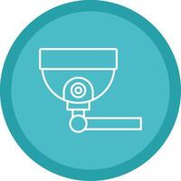 Security Camera Line Multi Circle Icon vector