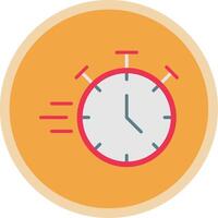 Stopwatch Flat Multi Circle Icon vector