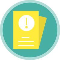 Yellow Card Flat Multi Circle Icon vector