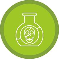 Poison Line Multi Circle Icon vector