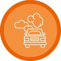 Car Pollution Line Multi Circle Icon vector