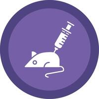 Animal Testing Glyph Multi Circle Icon vector