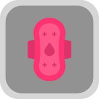 Sanitary Towel Flat Round Corner Icon vector