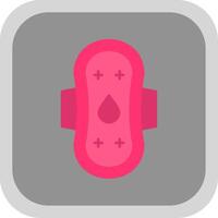 Sanitary Towel Flat Round Corner Icon vector