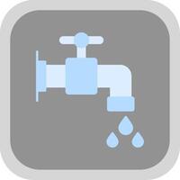 Water Tap Flat Round Corner Icon vector