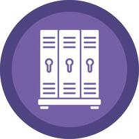 Lockers Glyph Multi Circle Icon vector