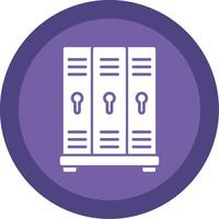 Lockers Glyph Multi Circle Icon vector